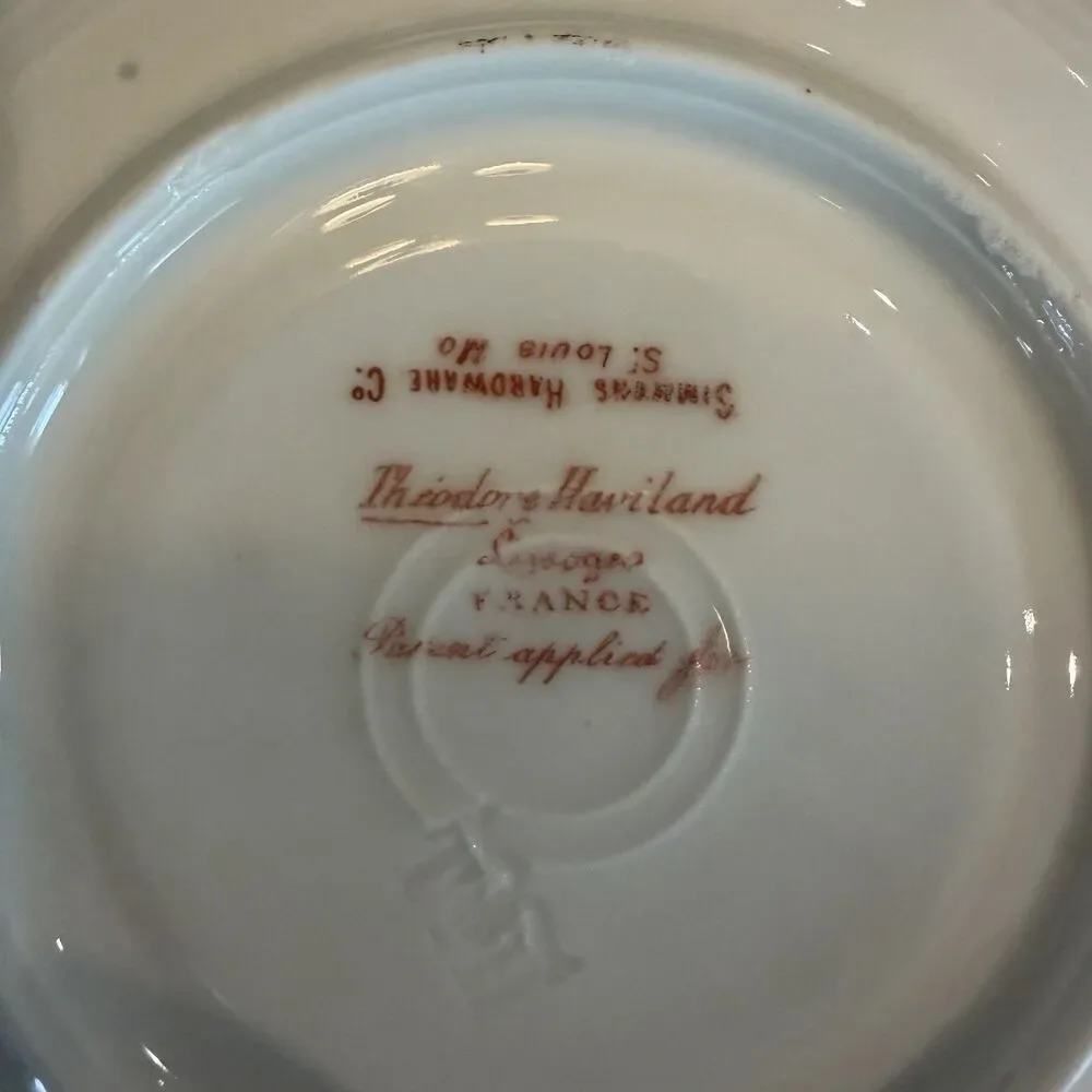 Set Of 6 Theodore Haviland For Simmons Hardware Co. St. Louis Saucers Scalloped